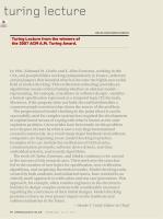 Turing Lecture from the winners of the 2007 ACM A.M. Turing Award.