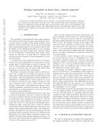 Finding communities in linear time: a physics approach