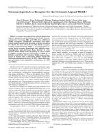 Osteoprotegerin Is a Receptor for the Cytotoxic Ligand TRAIL