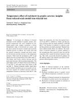 Temperature effect of rockburst in granite caverns: insights from reduced-scale model true-triaxial test