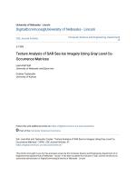 Texture Analysis of SAR Sea Ice Imagery Using Gray Level Co-Occurrence Matrices