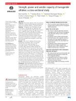 Strength, power and aerobic capacity of transgender athletes: a cross-sectional study