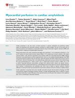 Myocardial perfusion in cardiac amyloidosis