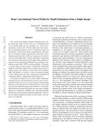 Deep Convolutional Neural Fields for Depth Estimation from a Single Image