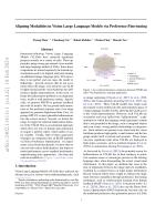 Aligning Modalities in Vision Large Language Models via Preference Fine-tuning