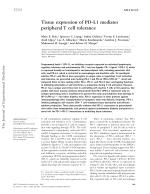 Tissue expression of PD-L1 mediates peripheral T cell tolerance