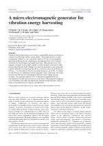 A micro electromagnetic generator for vibration energy harvesting