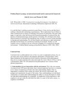 Problem Based Learning: An instructional model and its constructivist framework