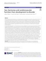 Sex, hormones and cerebrovascular function: from development to disorder