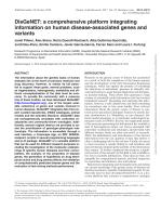 DisGeNET: a comprehensive platform integrating information on human disease-associated genes and variants