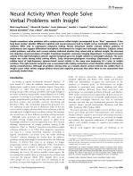 Neural Activity When People Solve Verbal Problems with Insight