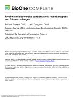 Freshwater biodiversity conservation: recent progress and future challenges