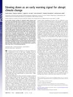 Slowing down as an early warning signal for abrupt climate change