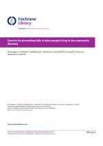 Exercise for preventing falls in older people living in the community (Review)