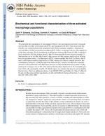 Biochemical and functional characterization of three activated macrophage populations