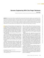 Genome Engineering With Zinc-Finger Nucleases