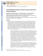 Photodegradable hydrogels for dynamic tuning of physical and chemical properties