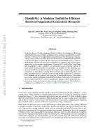 FlashRAG: A Modular Toolkit for Efficient Retrieval-Augmented Generation Research