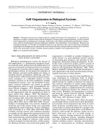 Self-Organization in Biological Systems