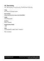 Principles of Categorization