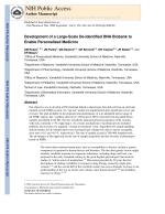 Development of a Large-Scale De-Identified DNA Biobank to Enable Personalized Medicine