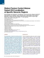 Distinct Factors Control Histone Variant H3.3 Localization at Specific Genomic Regions