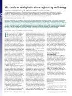Microscale technologies for tissue engineering and biology