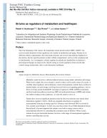 Sirtuins as regulators of metabolism and healthspan