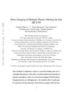 Direct Imaging of Multiple Planets Orbiting the Star HR 8799
