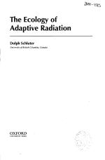 The Ecology of Adaptive Radiation