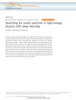 Searching for exotic particles in high-energy physics with deep learning