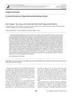Increased Prevalence of Sleep-Disordered Breathing in Adults