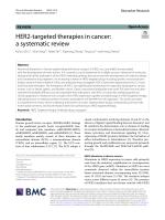HER2-targeted therapies in cancer: a systematic review
