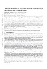 A Systematic Survey of Text Summarization: From Statistical Methods to Large Language Models