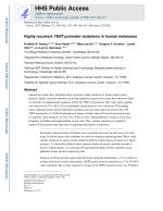 Highly recurrent TERT promoter mutations in human melanoma