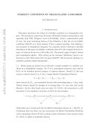 STABILITY CONDITIONS ON TRIANGULATED CATEGORIES