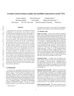 Geometric deep learning on graphs and manifolds using mixture model CNNs