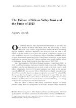 The Failure of Silicon Valley Bank and the Panic of 2023