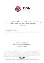 Accuracy of finite-difference and finite-element modeling of the scalar and elastic wave equations