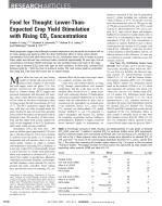 Food for Thought: Lower-Than-Expected Crop Yield Stimulation with Rising CO₂ Concentrations