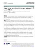 The environmental health impacts of Russia’s war on Ukraine