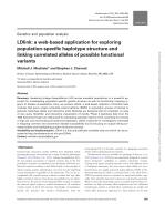 LDlink: a web-based application for exploring population-specific haplotype structure and linking correlated alleles of possible functional variants