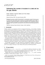 Estimating the number of clusters in a data set via the gap statistic