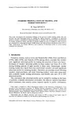 INSIDERS' PROFITS, COSTS OF TRADING, AND MARKET EFFICIENCY