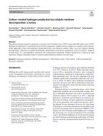 Carbon-neutral hydrogen production by catalytic methane decomposition: a review