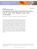 Automating psychological hypothesis generation with AI: when large language models meet causal graph