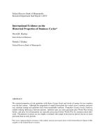 International Evidence on the Historical Properties of Business Cycles