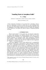 Tunneling States in Amorphous Solids*