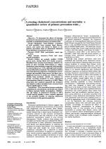 Lowering cholesterol concentrations and mortality: a quantitative review of primary prevention trials