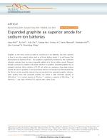 Expanded graphite as superior anode for sodium-ion batteries